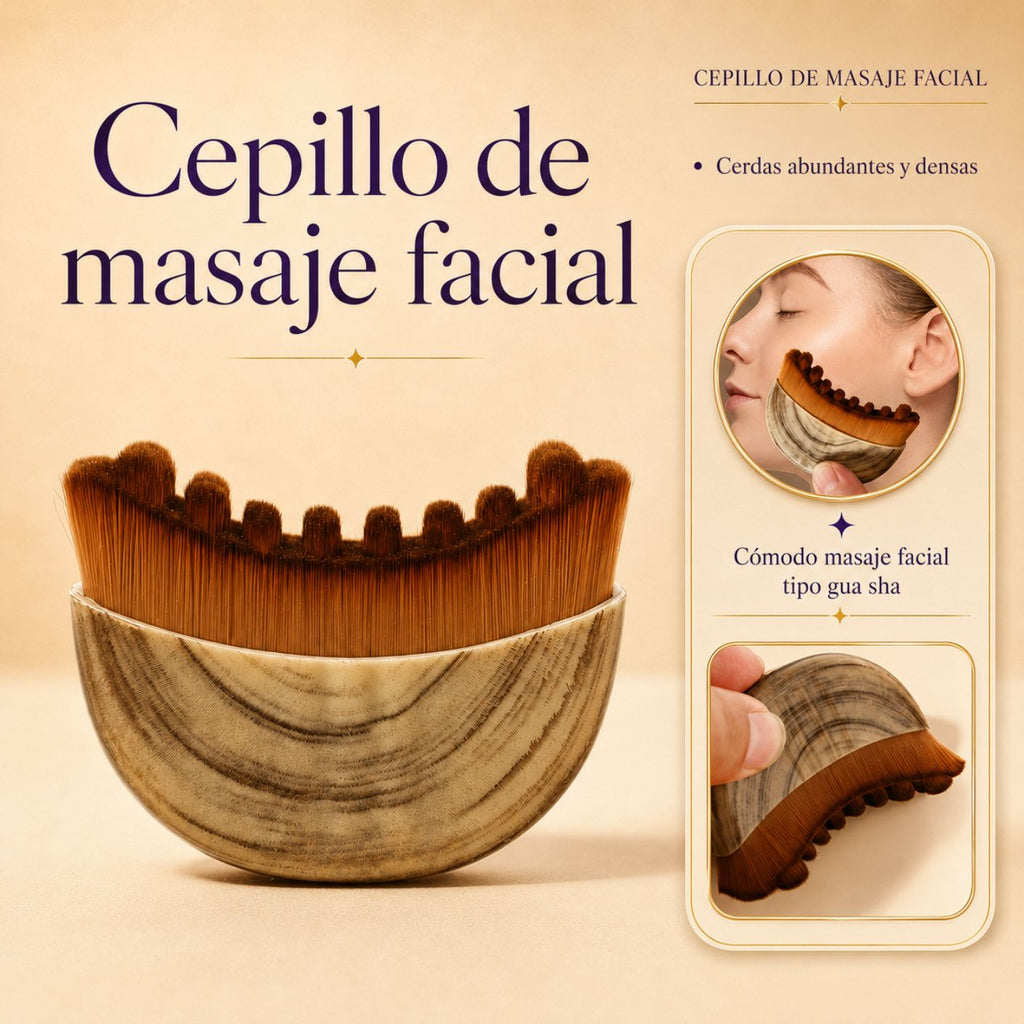 Lymphatic Facial Massage Brush with Nylon Bristles